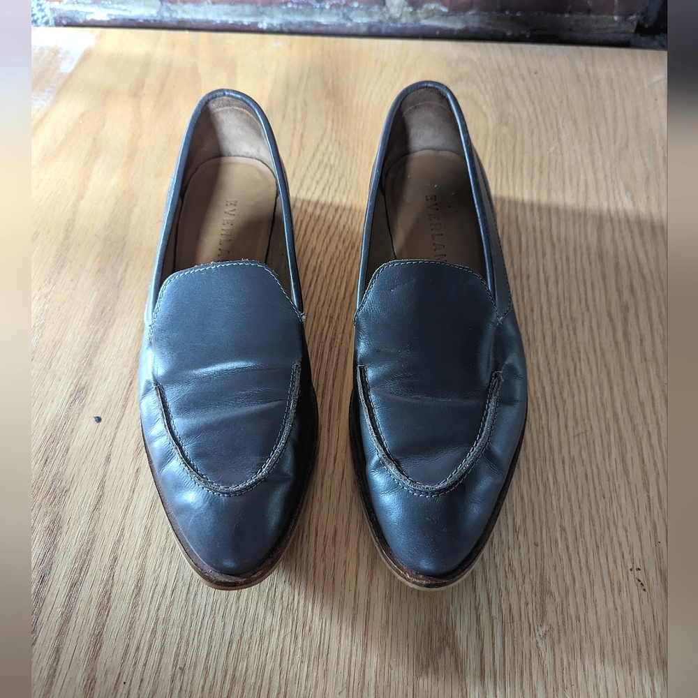 Everlane Modern Loafer - pewter gray leather 7.5